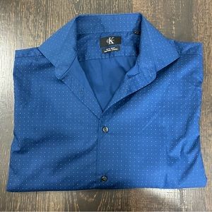 Calvin Klein Blue & White polka dots blouse